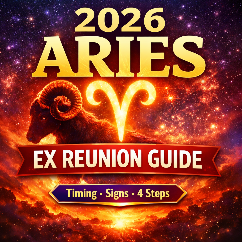 2026 Aries ex reunion guide cover image: timing, signs, and a 4-step plan