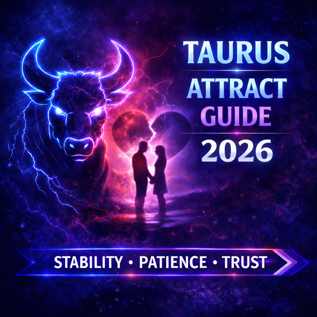 how to attract a Taurus 2026 cover image with stability patience trust badge