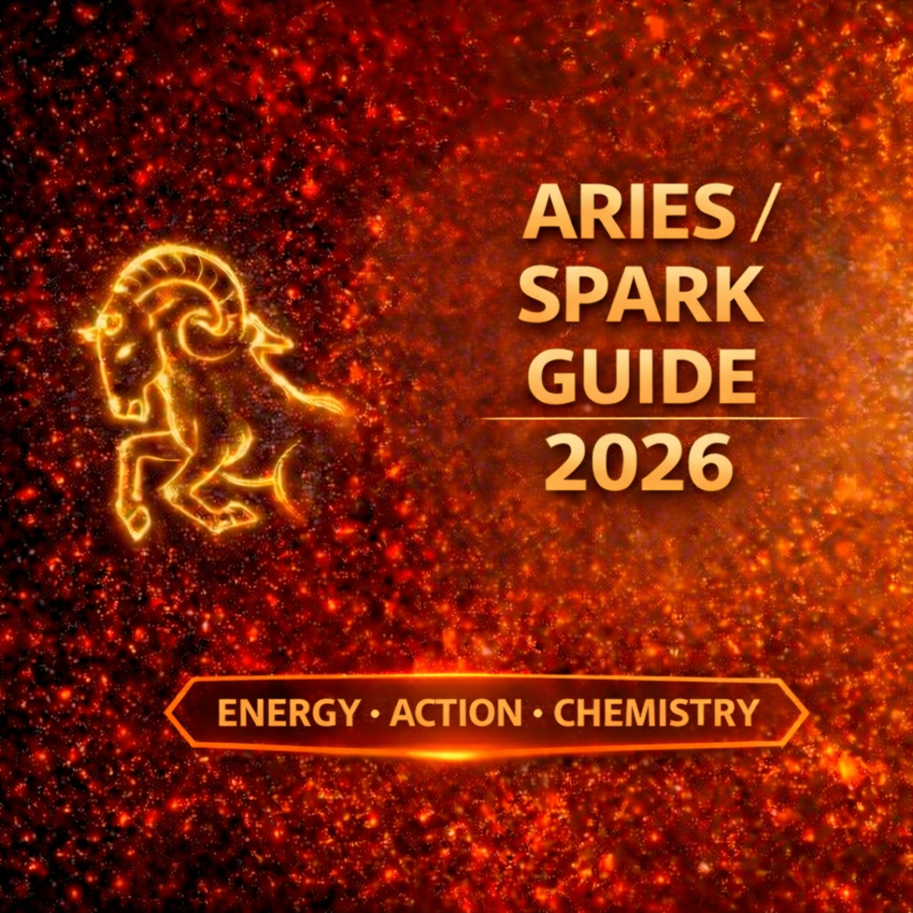 how to spark an Aries 2026 cover image with energy action chemistry badge