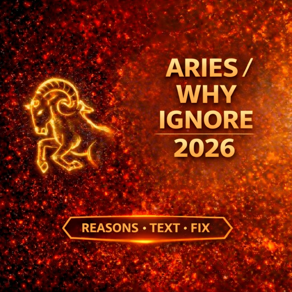 why aries ignores you 2026 cover image with reasons text fix badge