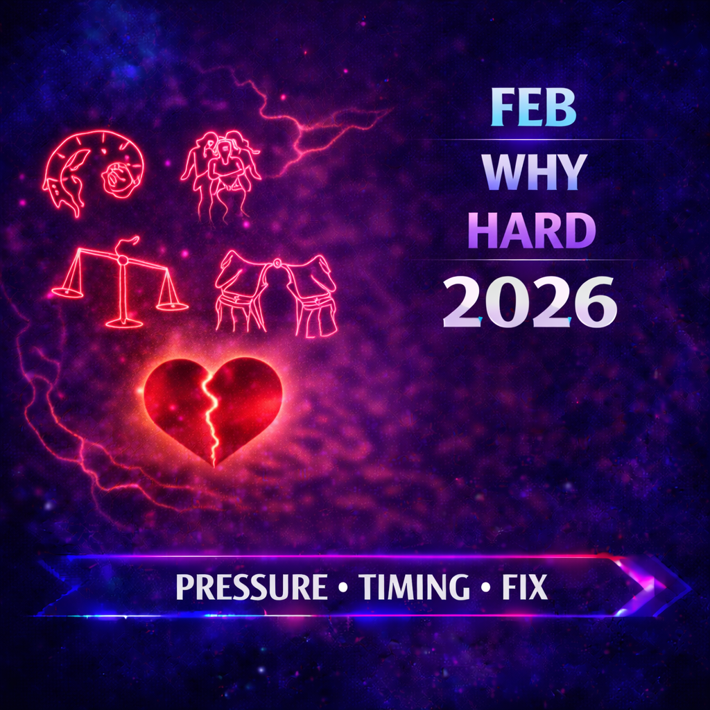 why february 2026 feels harder for certain zodiac signs cover image with pressure timing fix badge
