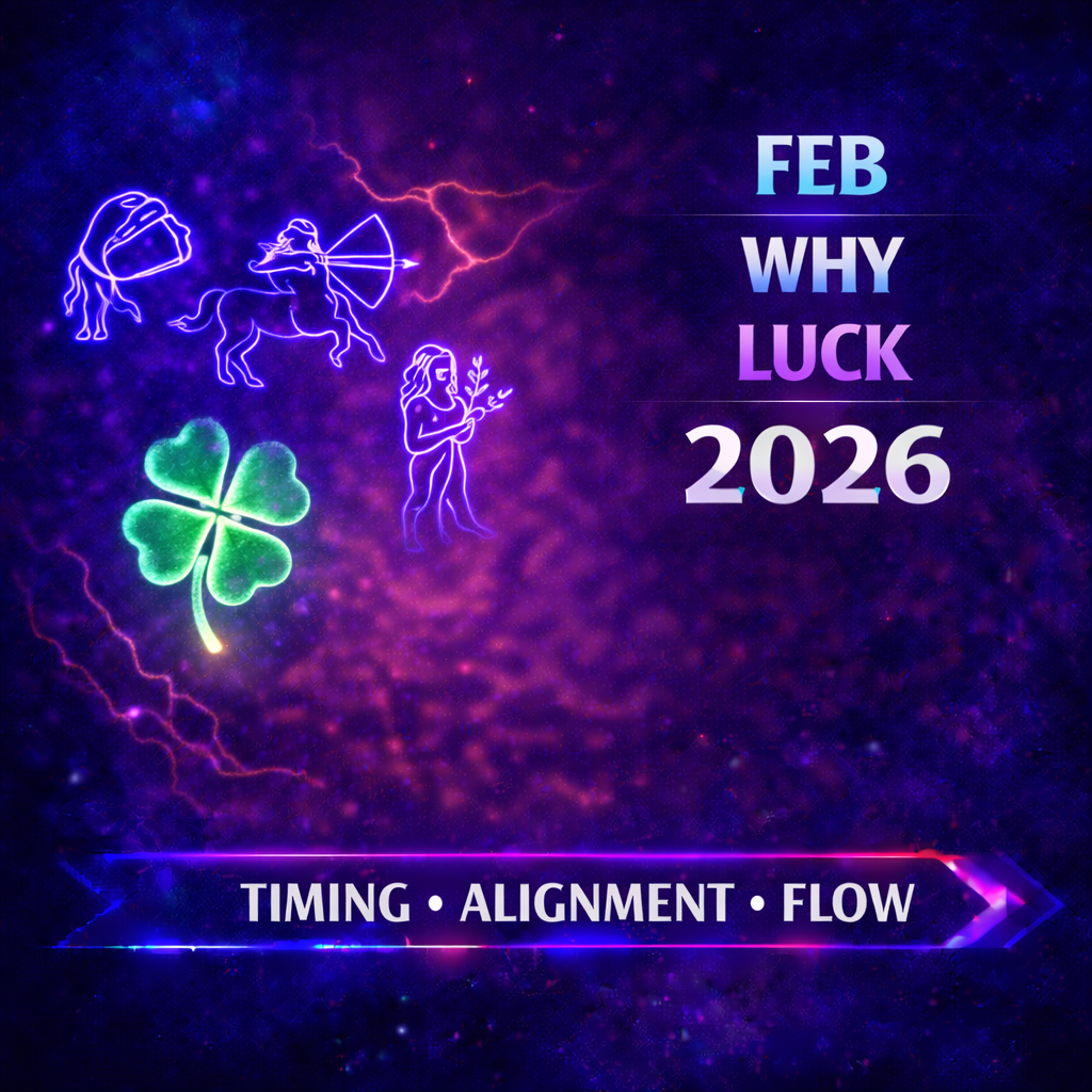 why some zodiac signs are luckier in february 2026 cover image with timing alignment flow badge