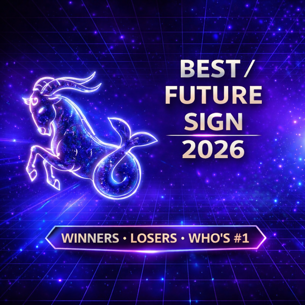 zodiac sign with the best future 2026 cover image with growth stability direction badge