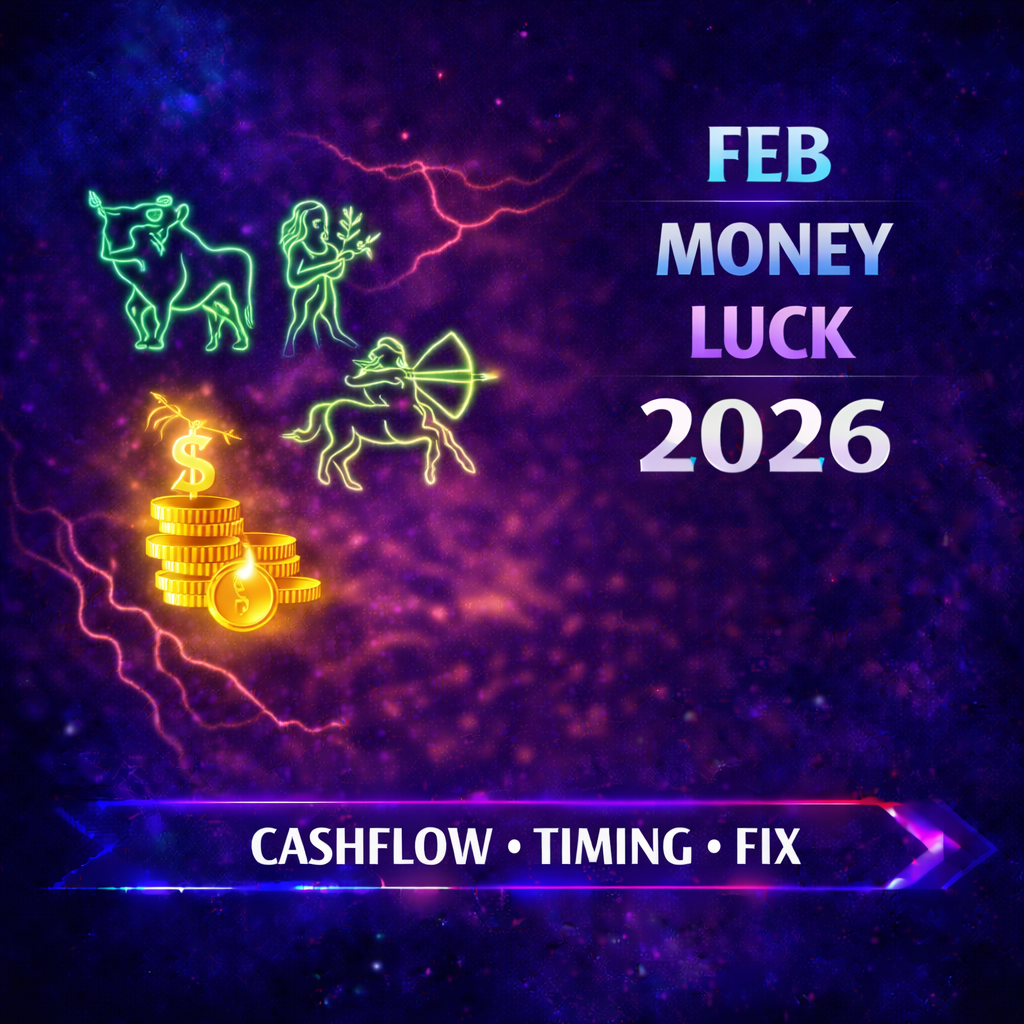 zodiac signs with the best money luck february 2026 cover image with cashflow timing fix badge