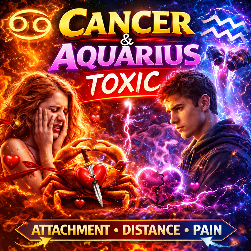 cancer and aquarius toxic relationship cover image with attachment distance pain badge