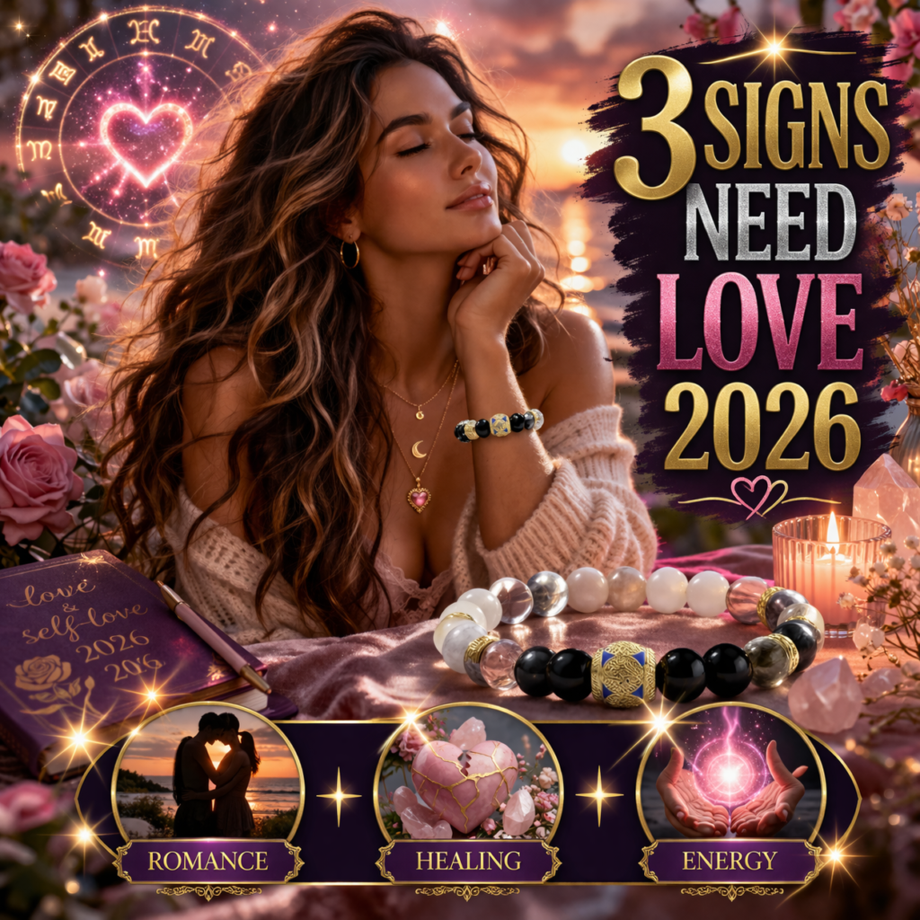 3 zodiac signs to wear a love bracelet in 2026 cover image with romance healing energy badge