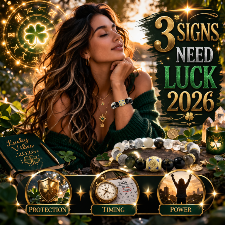 3 zodiac signs to wear a lucky bracelet in 2026 cover image with protection timing power badge