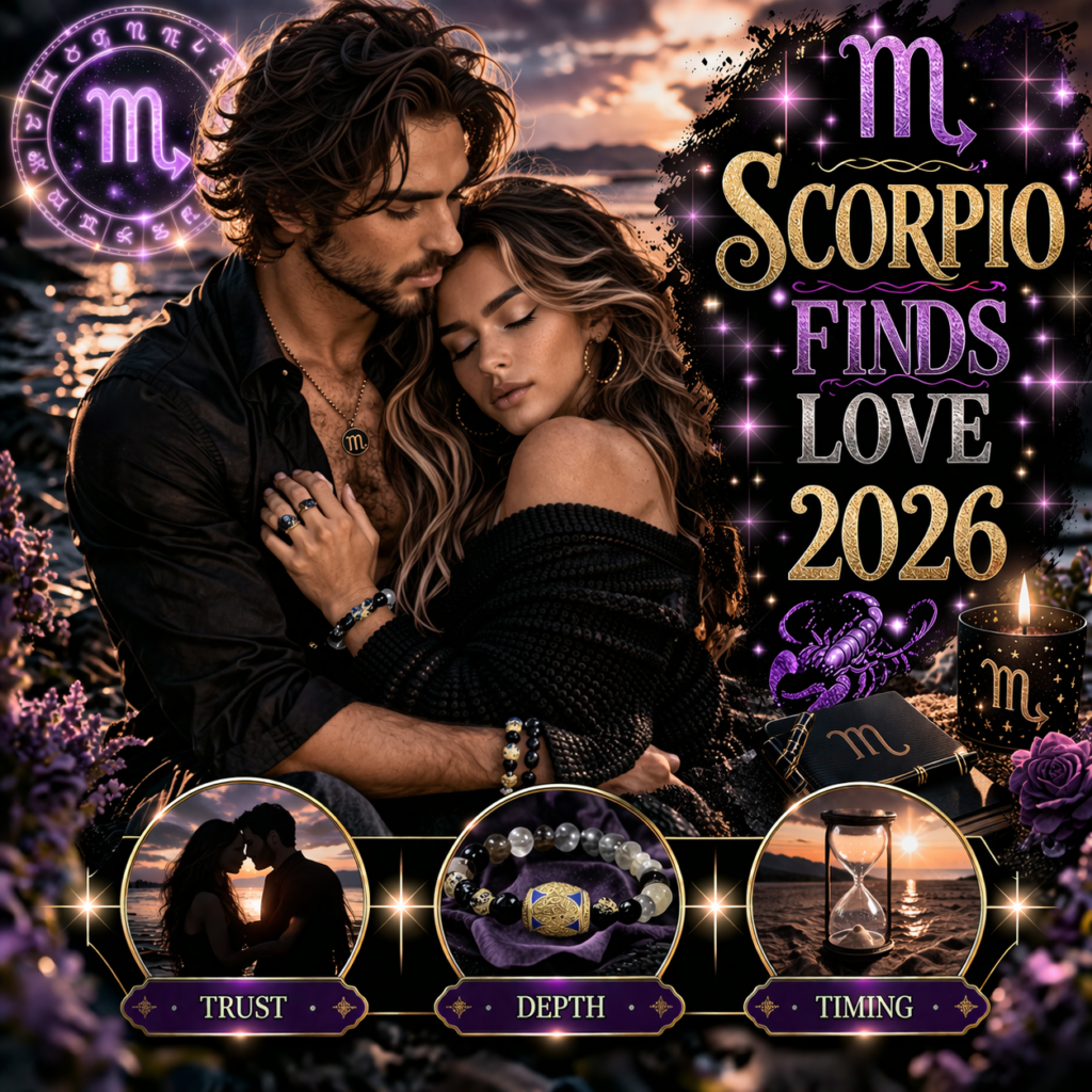 How Scorpio Finds Love in 2026 | AstroAndCharm how scorpio finds love in 2026 cover image with trust depth timing badge