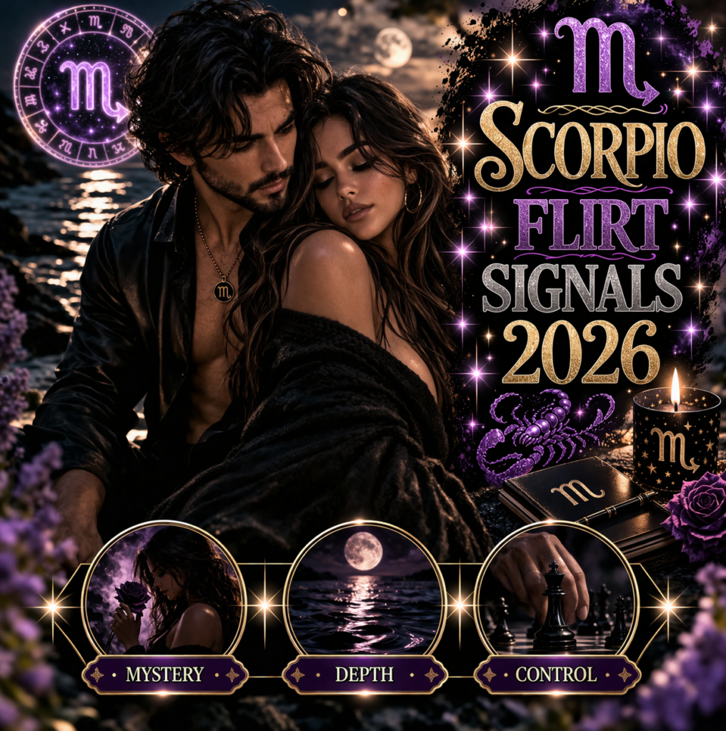 how to flirt with a scorpio in 2026 cover image with mystery depth control badge