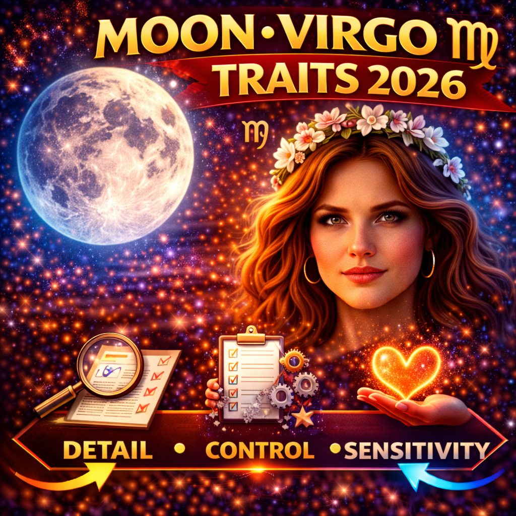 moon in virgo personality traits in 2026 cover image with detail control sensitivity badge