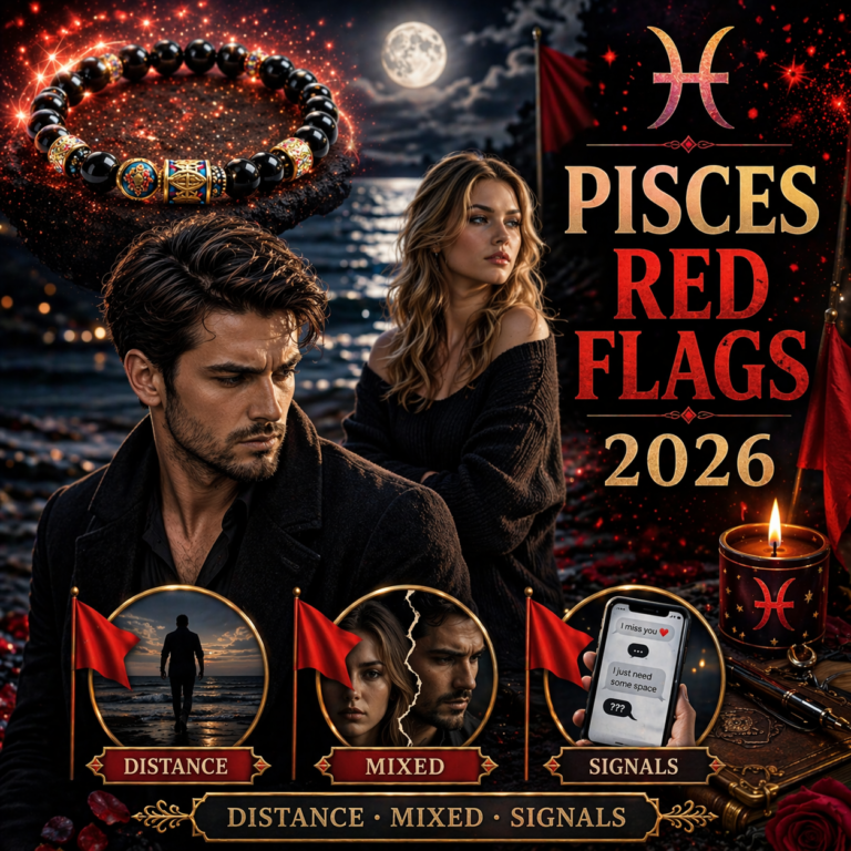 pisces relationship red flags in 2026 cover image with distance mixed signals badge