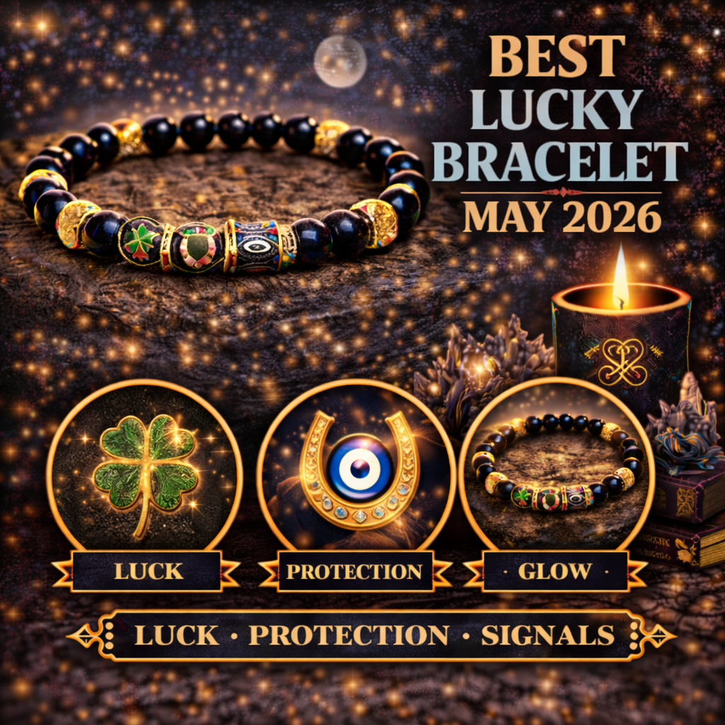 best lucky charm bracelet for may 2026 cover image with luck protection glow badge