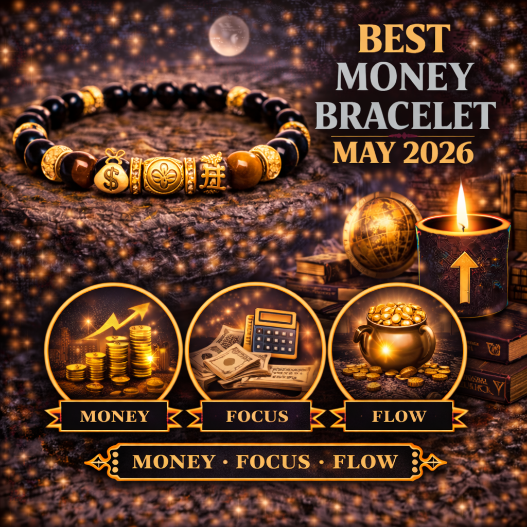 best money charm bracelet for may 2026 cover image with money focus flow badge