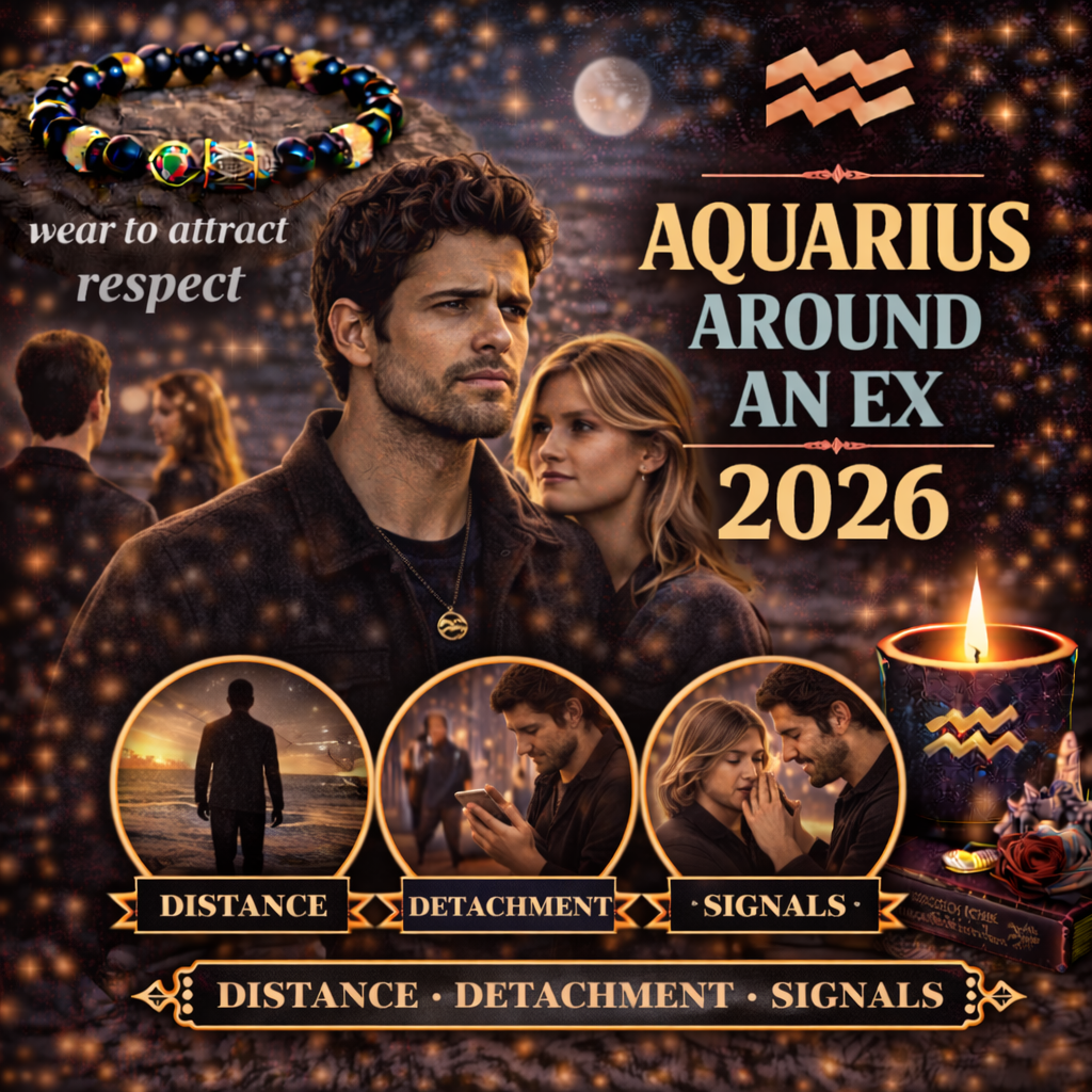 how aquarius acts around an ex in 2026 cover image with distance detachment signals badge