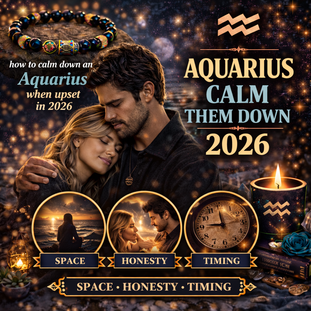 how to calm down an aquarius when they are upset in 2026 cover image with space honesty timing badge
