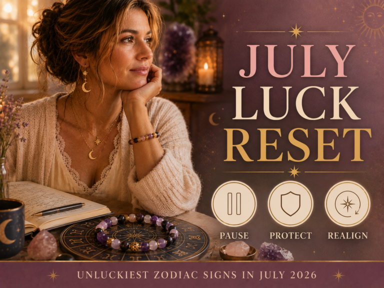 unluckiest zodiac signs in July 2026 cover image with pause protect realign badge