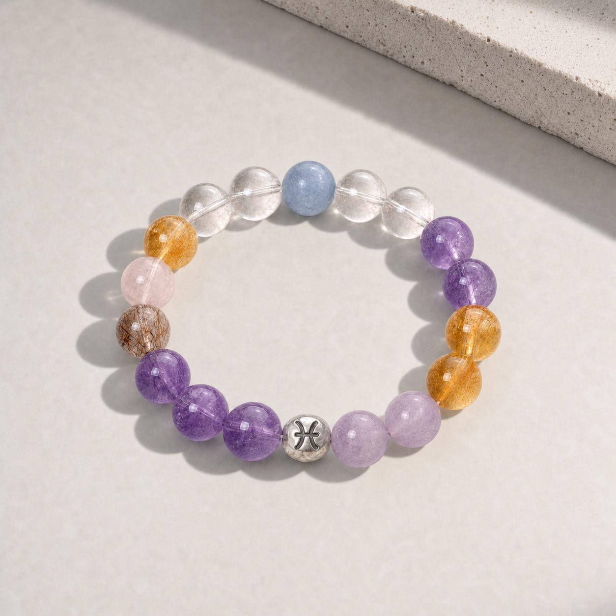 Pisces Zodiac Crystal Bracelet