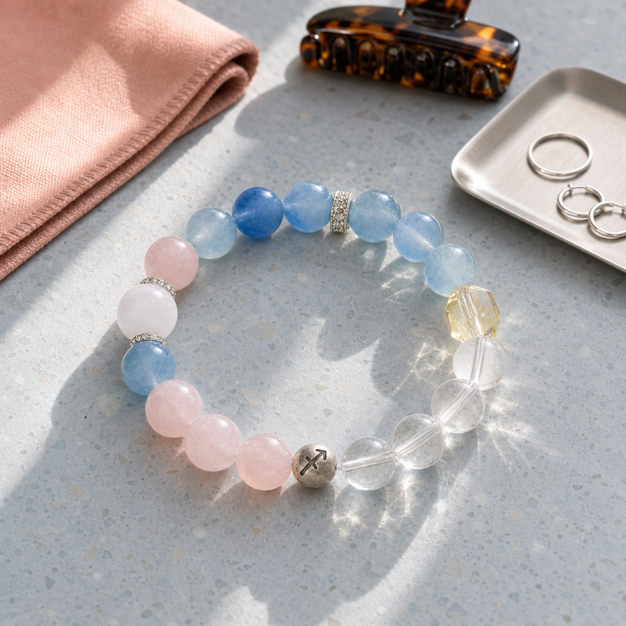 Sagittarius Zodiac Crystal Bracelet