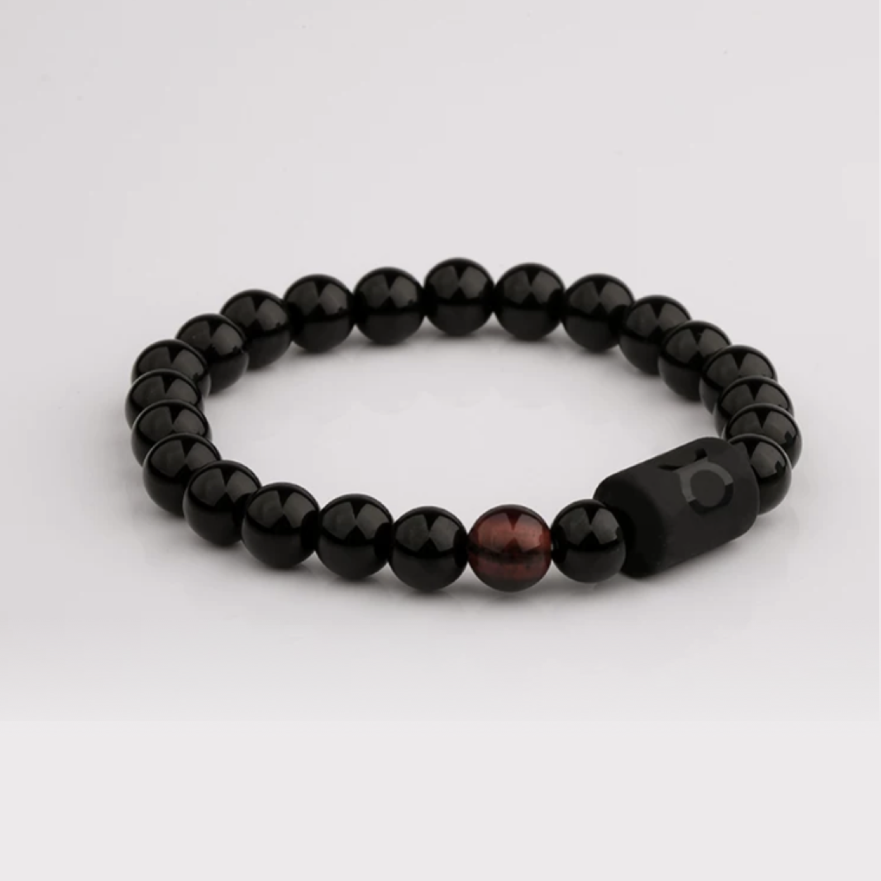 Taurus Zodiac Bracelet with 8mm obsidian and Tiger’s Eye beads