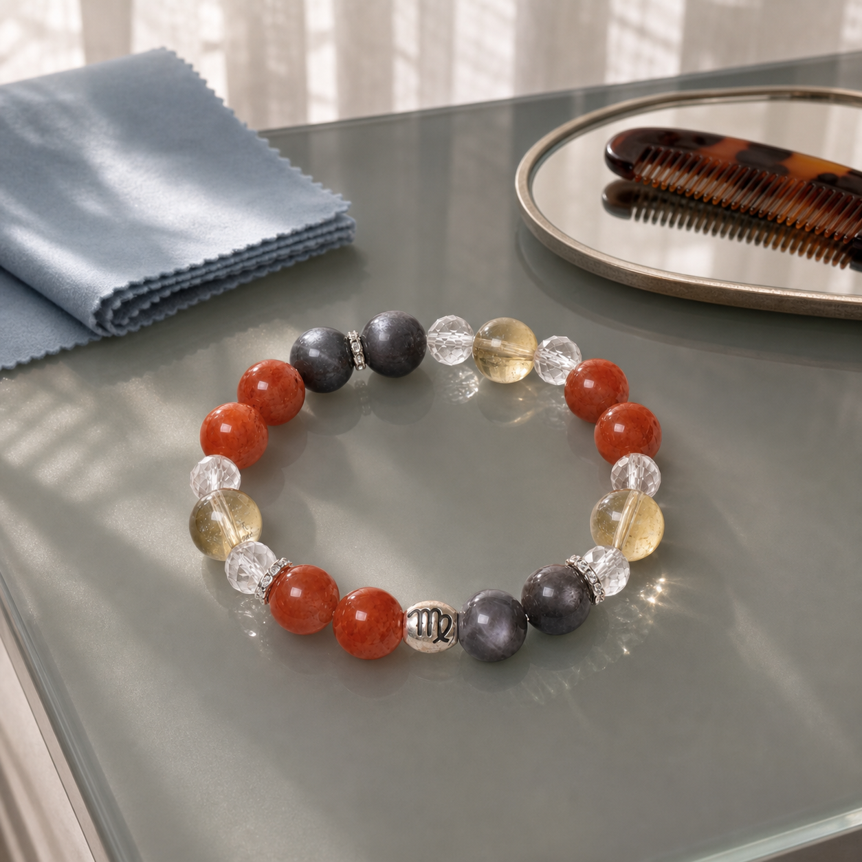 Virgo Zodiac Crystal Bracelet
